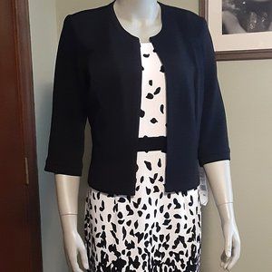 NWT Studio One New York Black and White Dress with a Bolero Jacket